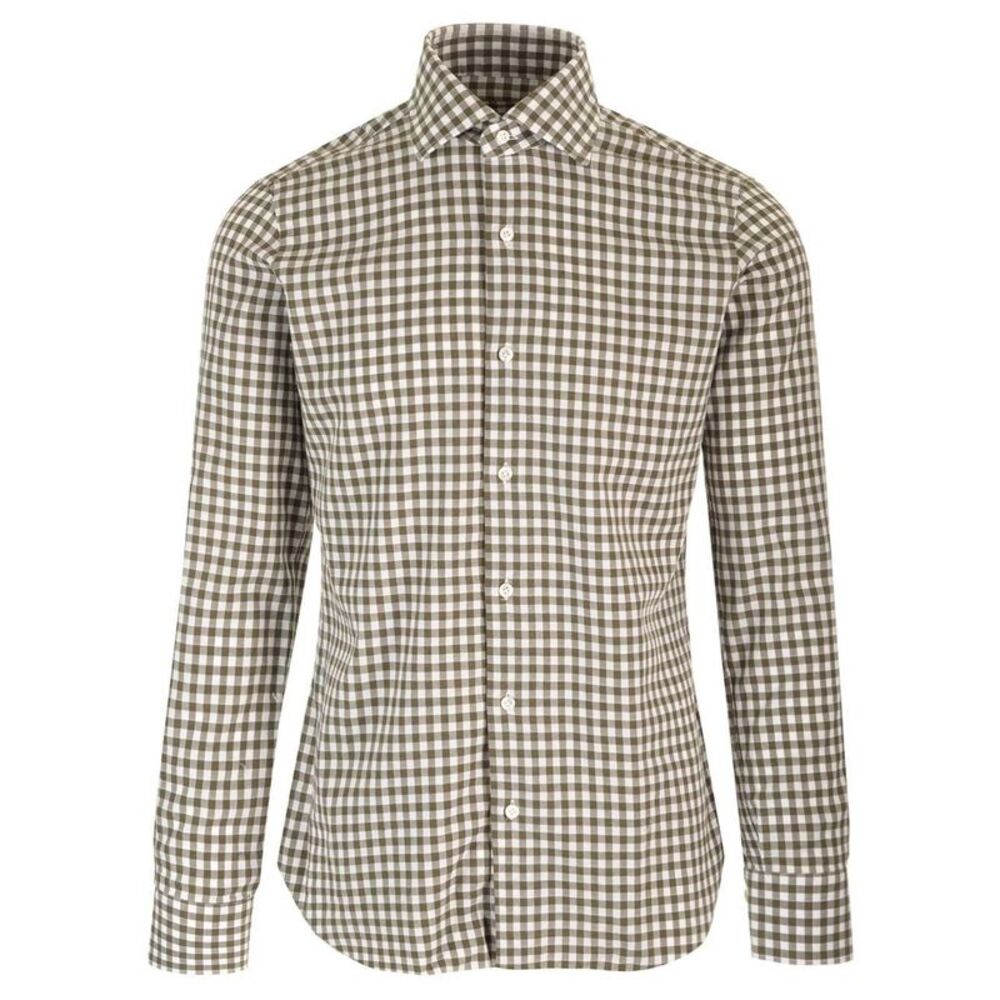 Barba Men Slim Fit Checked Shirt